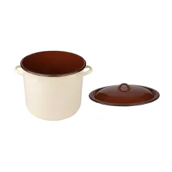 Garnek emaliowany z pokrywką SILESIA RYBNIK 16,6 l