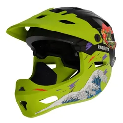Kask KAMIKAZE Ronin Zielony Full Face (rozmiar S)