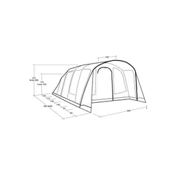 Namiot 6-osobowy dmuchany Outwell Moonhill 6 Air - navy night