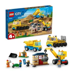 Lego City 60391 yıkım topu ile kamyon ve vinç