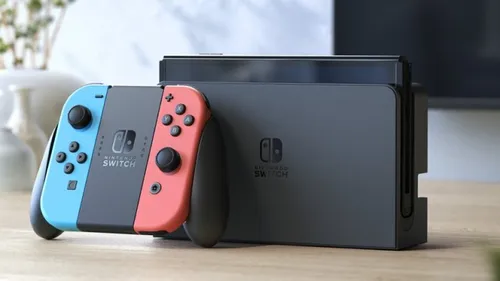 Игровая консоль Nintendo Switch OLED Neon Red/Blue (Красно-Синяя)