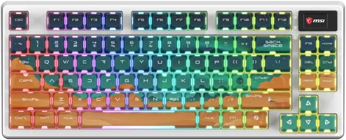 Klawiatura gamingowa MSI Forge GK600 TKL Wireless Mars US bezprzewodowa mechaniczna podświetlana