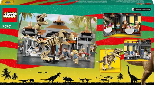 LEGO Jurassic World центр для посетителей: атака тиранозавра и хищника (76961)