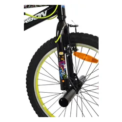 Rower dziecięcy KARBON Stickerboomb BMX 20 Czarno-limonkowy