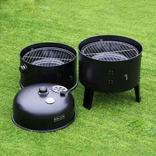 Grill węglowy VELACO VL12-BLACK Czarny