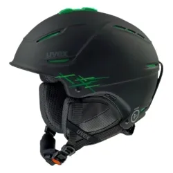 Kask narciarski Uvex P1us Pro czarno-zielony - 52-55