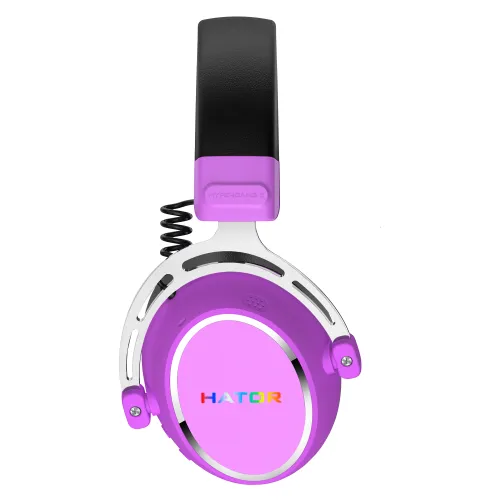 Słuchawki bezprzewodowe z mikrofonem Hator Hypergang 3 Wireless ESH52 ANC Nauszne Fioletowy