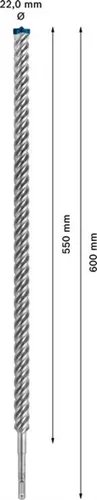Wiertło udarowe 22x550x600mm Bosch EXPERT SDS plus-7X