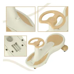 Jeździk Grawitacyjny LED Swing Fix S4 Dla Dziecka Do 100Kg Świecące Koła Muzyka 76Cm