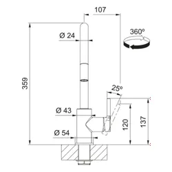 Bateria FRANKE Lina Pull-out 115.0693.229 Chrom