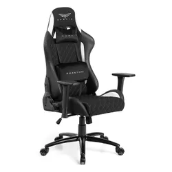 Fotel GAMVIS Phantom Large Czarny (białe elementy)