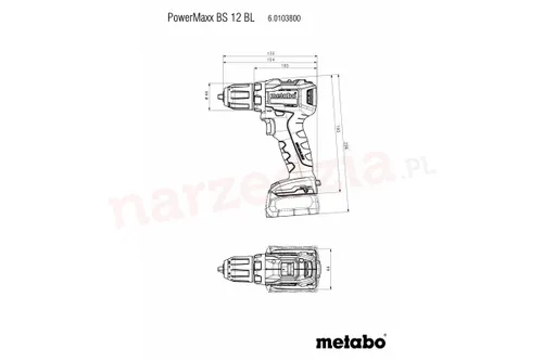 Дрель-шуруповерт аккумуляторная Metabo PowerMaxx BS 12 BL 2x2. 0Ah