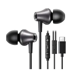 Słuchawki przewodowe UGREEN EP105 Dokanałowe USB-C 1.2m Czarny