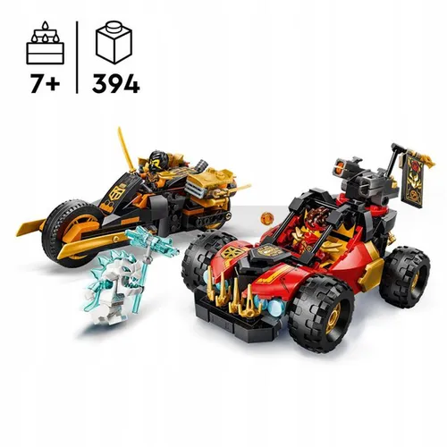 LEGO Ninjago 71864 Wielofunkcyjne pojazdy Kaia i Cole’a, zestaw klocków 7+