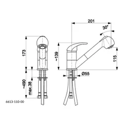 Bateria KFA ARMATURA Indira 6613-110-00 Chrom