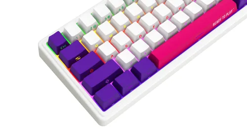 Klawiatura mechaniczna Lorgar KBP70MW Toxic Purple Biały