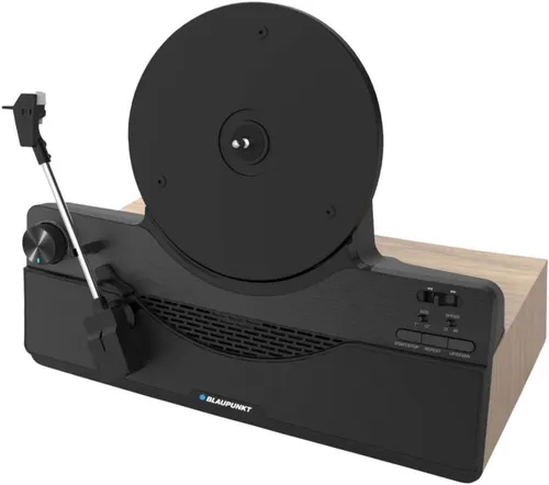 Gramofon pionowy BLAUPUNKT VT100 Czarny,Automatyczny,Napęd paskowy,BT,Wbudowane głośniki,Prędkość odtw.33 1/3,45 obr./min