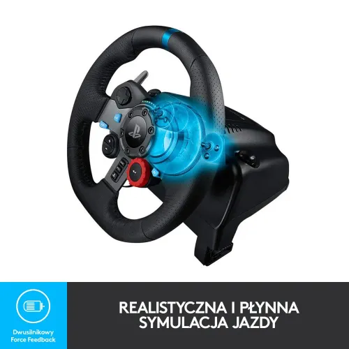 Kierownica Logitech G29 Racing Wheel z pedałami do PS5, PS4, PS3, PC Force Feedback + G435 Lightspeed Nauszne Czarny