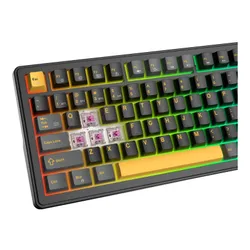 Klawiatura gamingowa White Shark Excalibur czarna KTT Wine Red RGB Hot-Swap