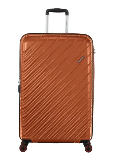 American Tourister SPEEDSTAR-copper orange'ın geniş genişletilebilir valizi