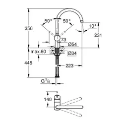 Bateria GROHE Minta 32917KS0 Czarny