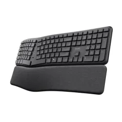 Klawiatura membranowa Trust Keyra Ergonomic Czarny