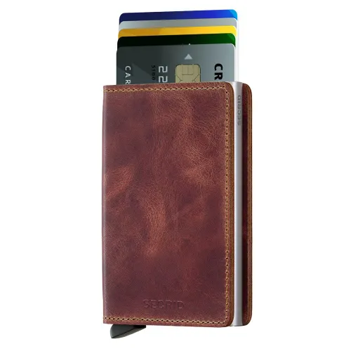 Slimwallet Secrid RFID Vintage-brown koruması