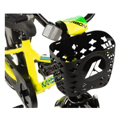 Rower dziecięcy KARBON Jazz 16 cali dla chłopca Limonkowy