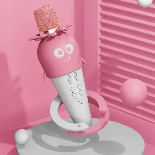 Mikrofon z głośnikiem Bluetooth Forever AMS-200 dla dzieci 5W Różowy