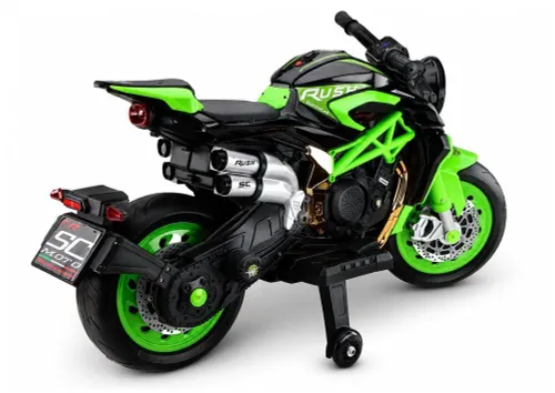 Motor Na Akumulator Dla Dziecka Xw-07 Podświetlane Koła LED Eva Skóra Radio