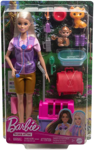 Lalka Barbie You can be anything Ratowniczka zwierząt HRG50