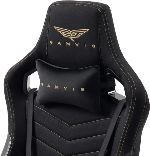 Fotel GAMVIS Elite 2.0 XL Basic Czarny (złote elementy)