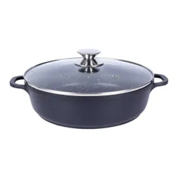 Patelnia granitowa ze szklaną pokrywką GRANDE 28 cm