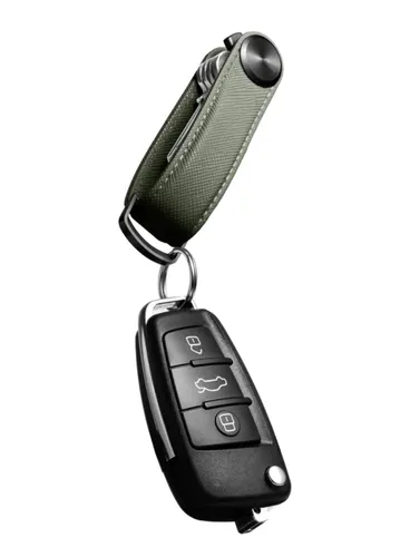 Skórzane etui organizer na klucze Orbitkey Key Organiser Pro Saffiano Leather - olive