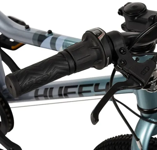 Rower dziecięcy HUFFY Literide Junior 20 cali dla chłopca Srebrno-turkusowy