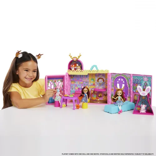 Mattel Lalka Enchantimals Domek przyjaźni z meblami i akcesoriami