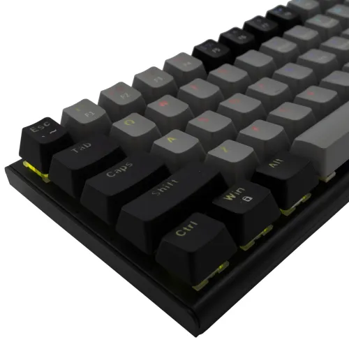 Klawiatura gamingowa White Shark Wakizashi Red przewodowa mechaniczna podświetlana szaro-czarna