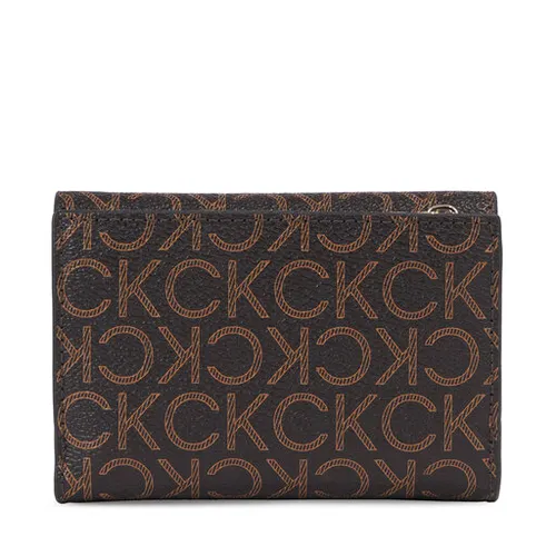 Женский кошелек Calvin Klein CK Must Trifold Sm-Mono K60k611324 Brown Mono 0HD