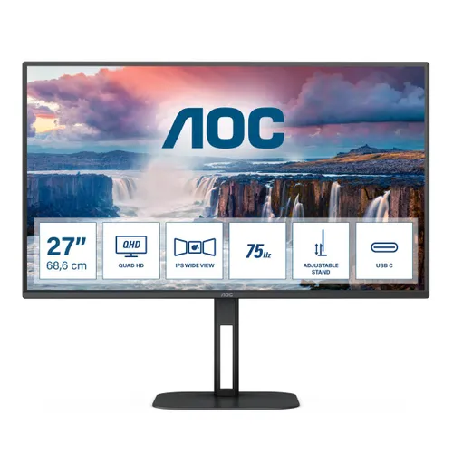 Monitor AOC Q27V5C/BK 27" 2K IPS 75Hz 1ms