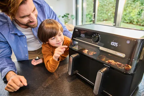 Air Fryer Frytkownica beztłuszczowa BRAUN TwinCook 5 TD5073 10l z podwójnym koszem i okienkiem do obserwacji postępów gotowania