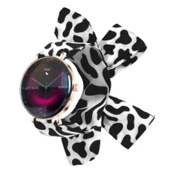 Smartwatch FOREVER SB-370 Lucca Różowe złoto + Pasek łaciaty