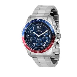 Invicta Watch 39123 Silver / Red / Navy