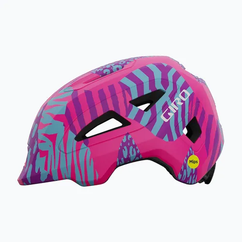 Kask rowerowy dziecięcy Giro Scamp II Jr matte pink animal