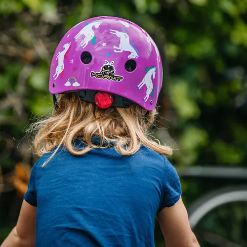 Kask rowerowy dziecięcy Hornit Unicorn purple/white