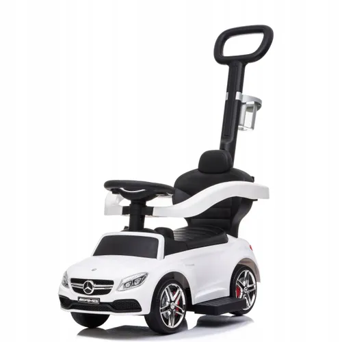 Jeździk chodzik pchacz autko Mercedes Amg z rączką i zabezpieczeniem Biały