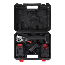 Ogrodowy sekator akumulatorowy elektryczny do gałęzi 2 akumulatory czarny