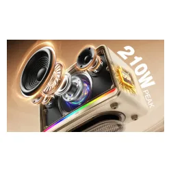 Głośnik Bluetooth W-KING H330 120W Beżowy