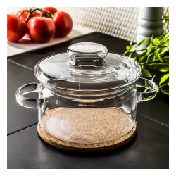 Garnek szklany żaroodporny z pokrywką SIMAX GOURMET 1,5 l