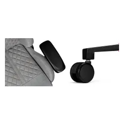 Fotel YUMISU 2050 Magnetic Jasnoszaro-czerwony