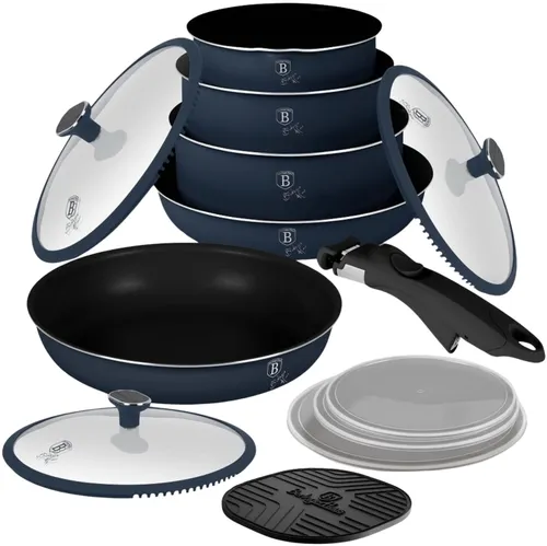 Zestaw patelni i garnków BERLINGER HAUS Deep Sea BH-8417 (13 elementów)